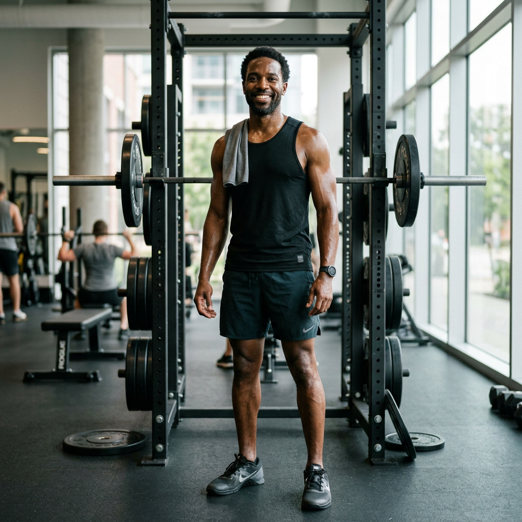 Athlete in his prime training years