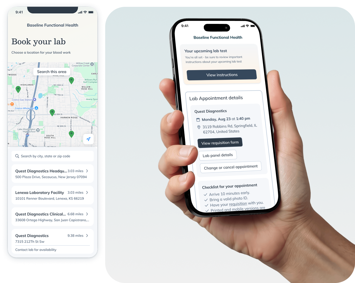 DirectCare AI patient dashboard — biomarkers and supplement protocol